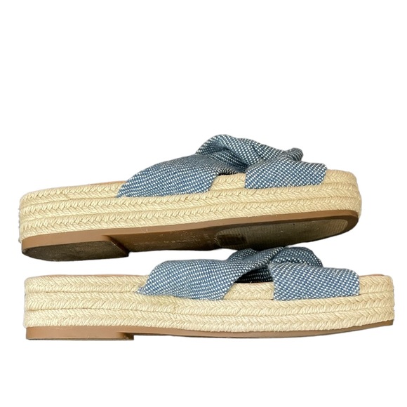 Lucky Brand Fabric Twist Square Toe Platform Espadrille Sandals - Picture 5 of 9